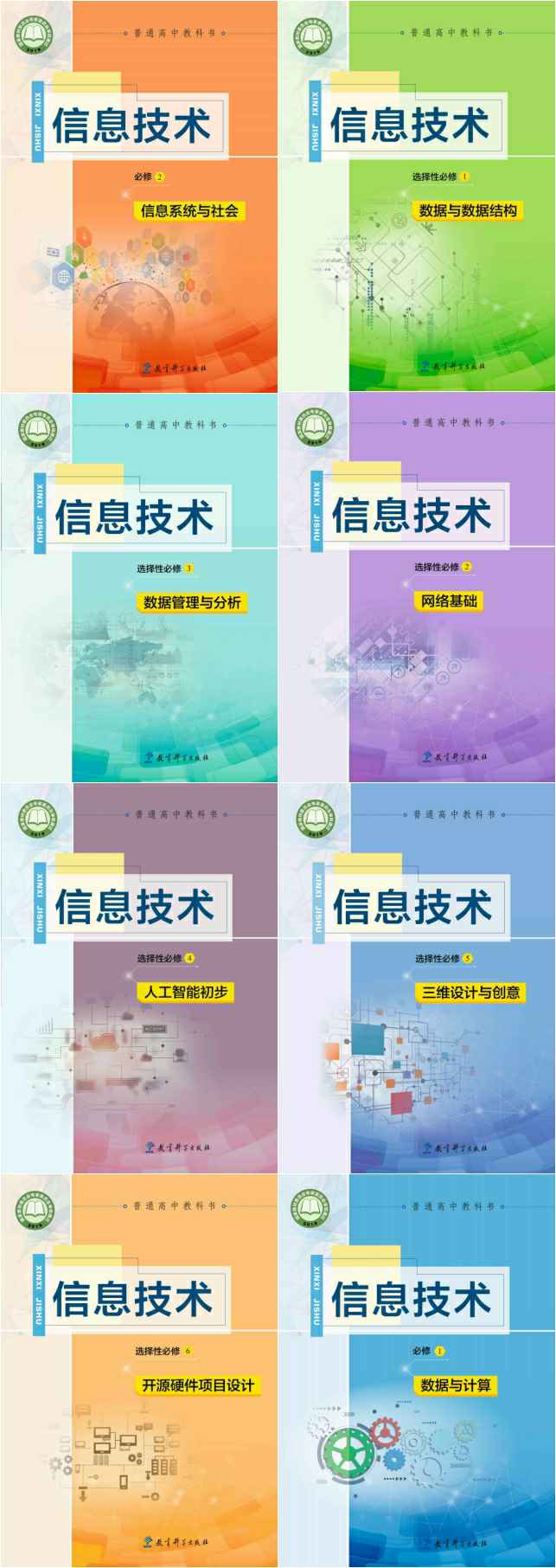 教科版高中信息技术【高中123年级】电子版PDF教材课本小学教材-初中教材-PDF教材