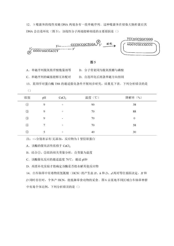 图片[8]小学教材-初中教材-【高考真题】历年高考试卷真题高中生物小学教材-初中教材-PDF教材