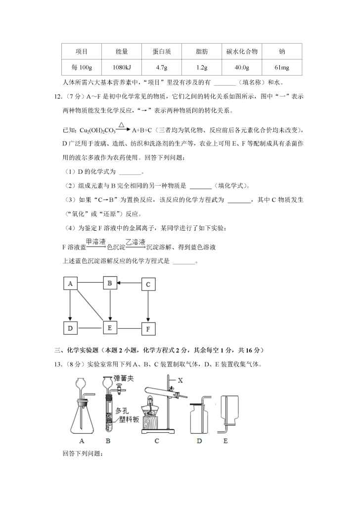 图片[8]小学教材-初中教材-【中考历年真题】初中化学小学教材-初中教材-PDF教材