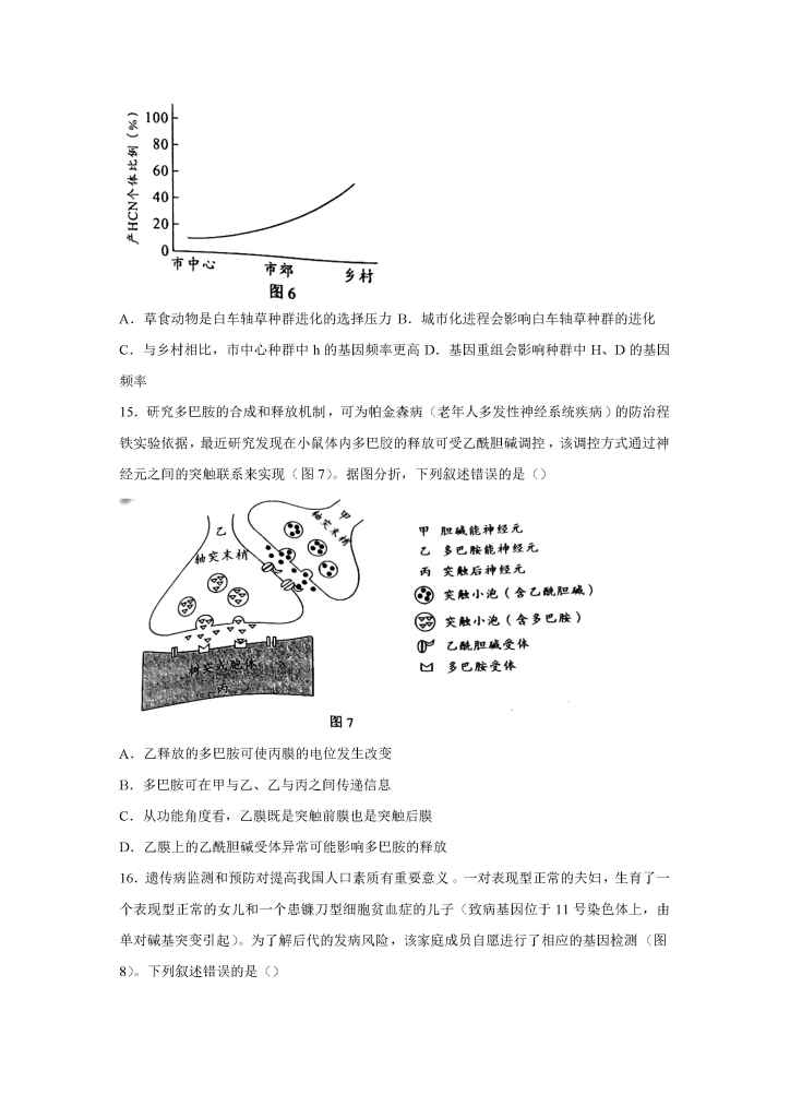 图片[9]小学教材-初中教材-【高考真题】历年高考试卷真题高中生物小学教材-初中教材-PDF教材